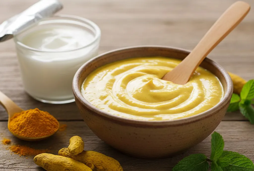 ماسک صورت با ماست و زردچوبه